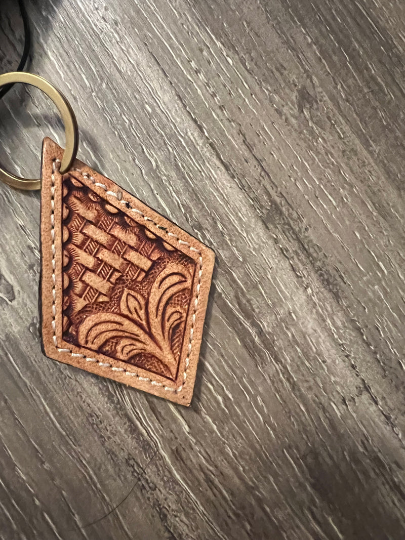 Diamond Trail Hand-Tooled Key Fob