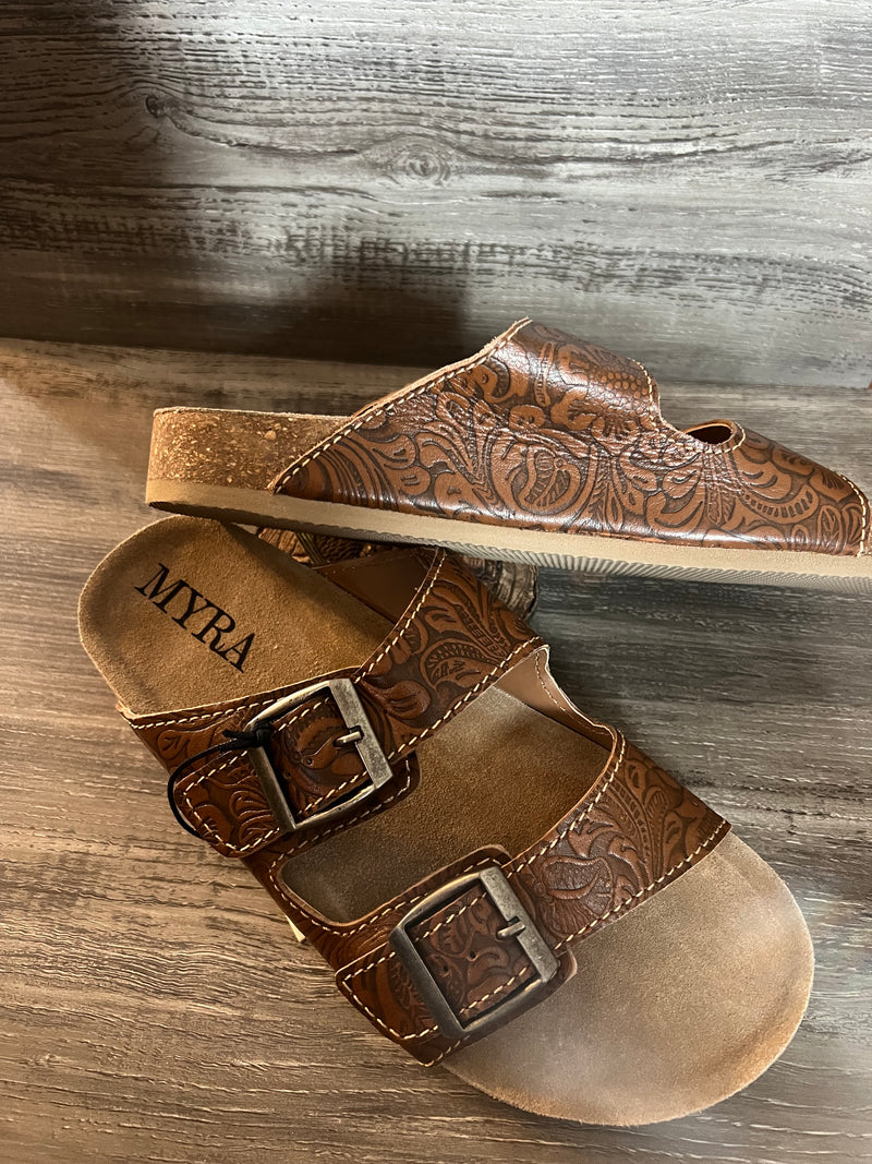 Melrose Hand-Tooled Sandals