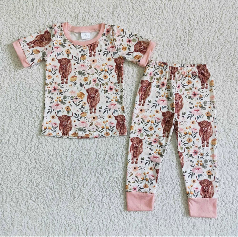 Girls Highlander Pajama Set